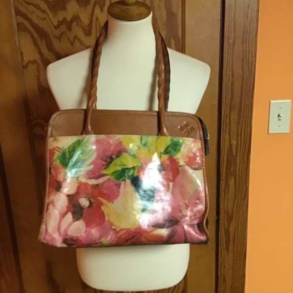 Patricia Nash Floral Leather Tote Bag Italian - Picture 5 of 12